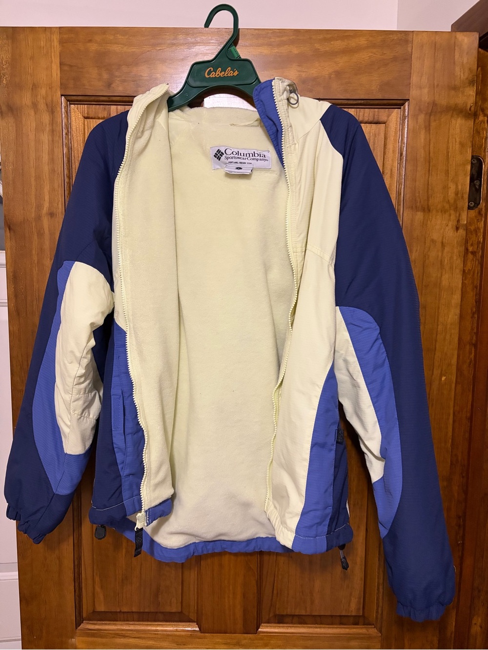 Columbia women’s Two-Tone Navy and Light Yellow Jacket